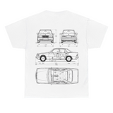 Car blueprint (Audi, BMW, Mercedes) - T-Shirt