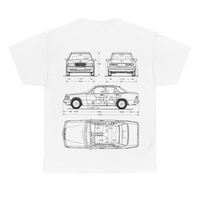 Car blueprint (Audi, BMW, Mercedes) - T-Shirt