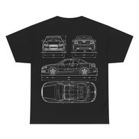 Car blueprint (Audi, BMW, Mercedes) - T-Shirt