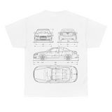 Car blueprint (Audi, BMW, Mercedes) - T-Shirt