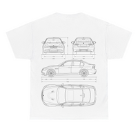 Car blueprint (Audi, BMW, Mercedes) - T-Shirt