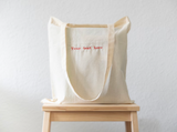 Tote Bag with YOUR text (embroidered)