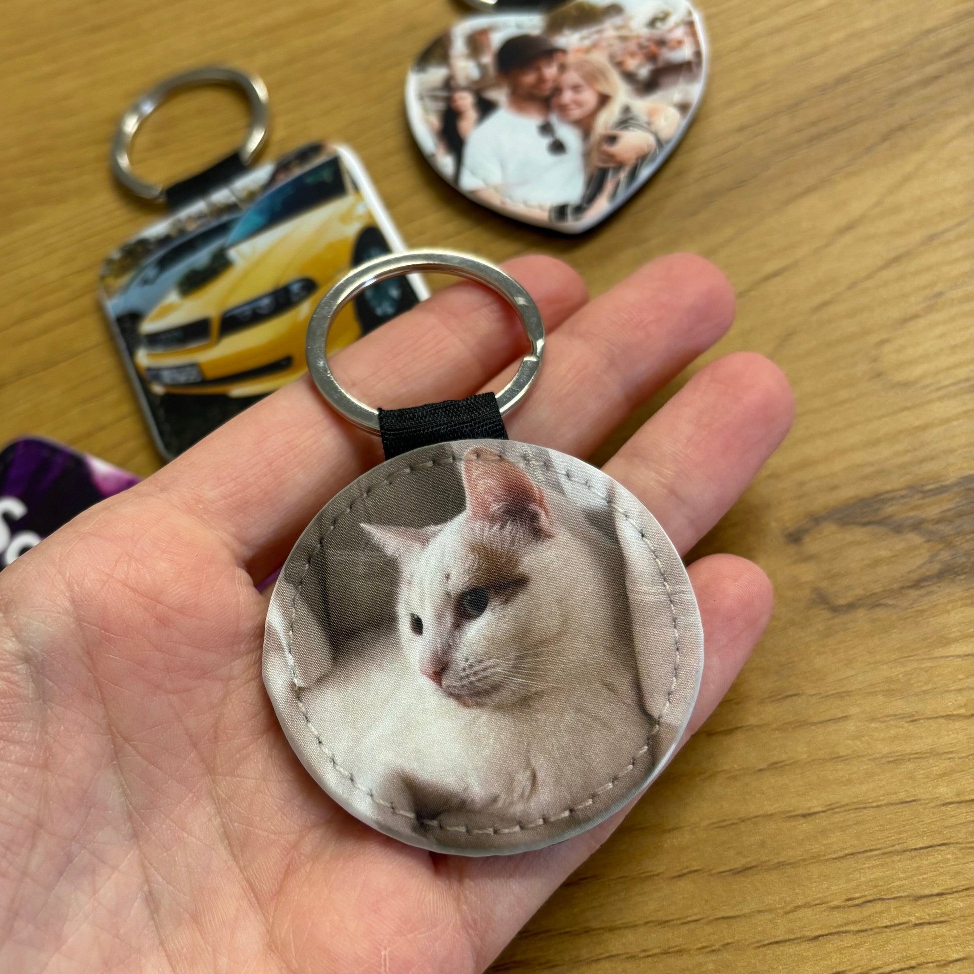 Custom leather keychain