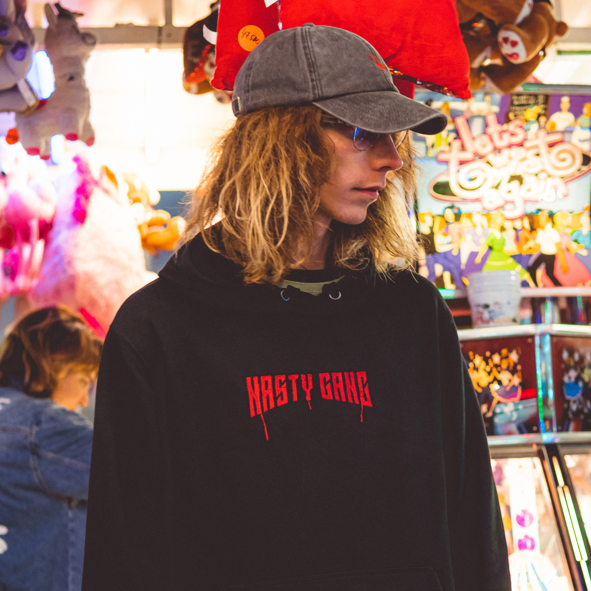 Custom embroidered text Hoodie