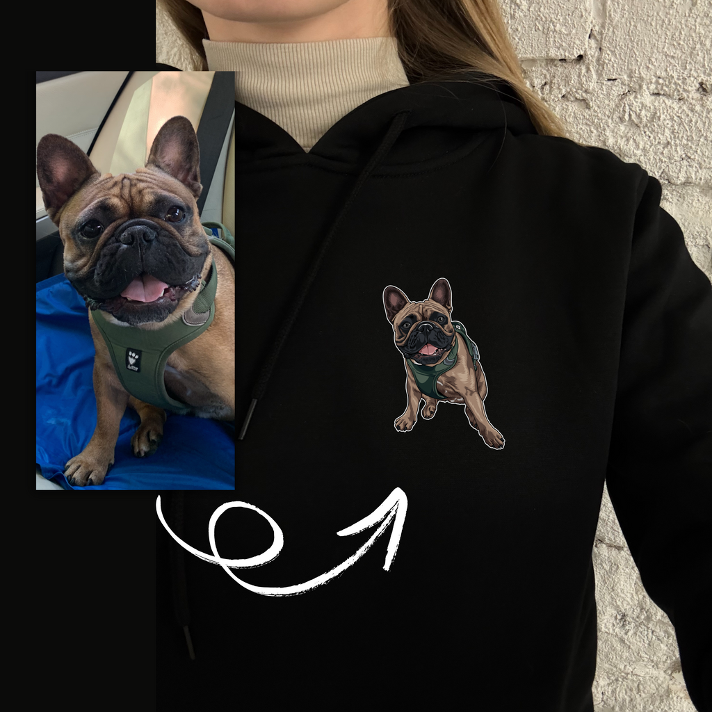 Your PET - custom illustration hoodie