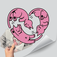 Cats heart - DTF print sheet