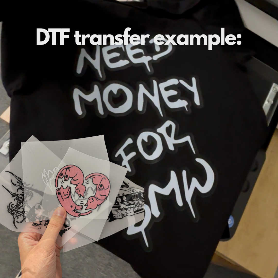 DTF print sheet (Your added design/photo)