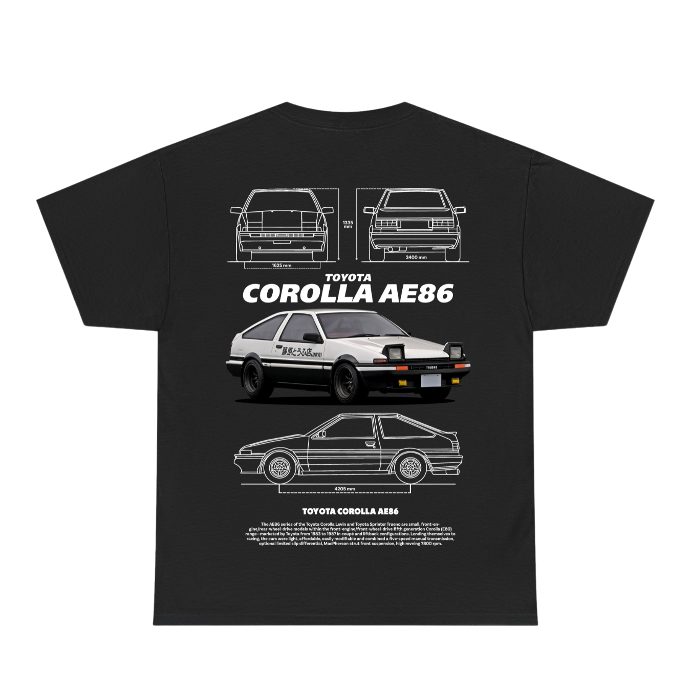 Corolla AE86 blueprint - T-Shirt
