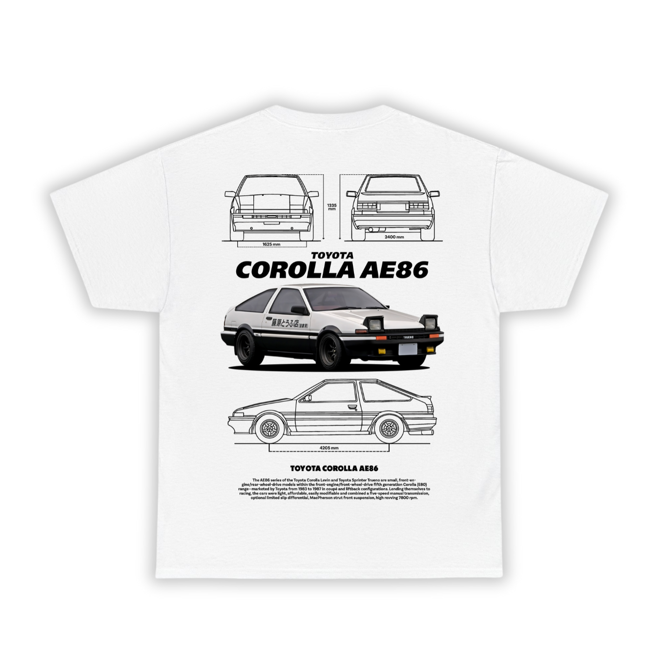 Corolla AE86 blueprint - T-Shirt