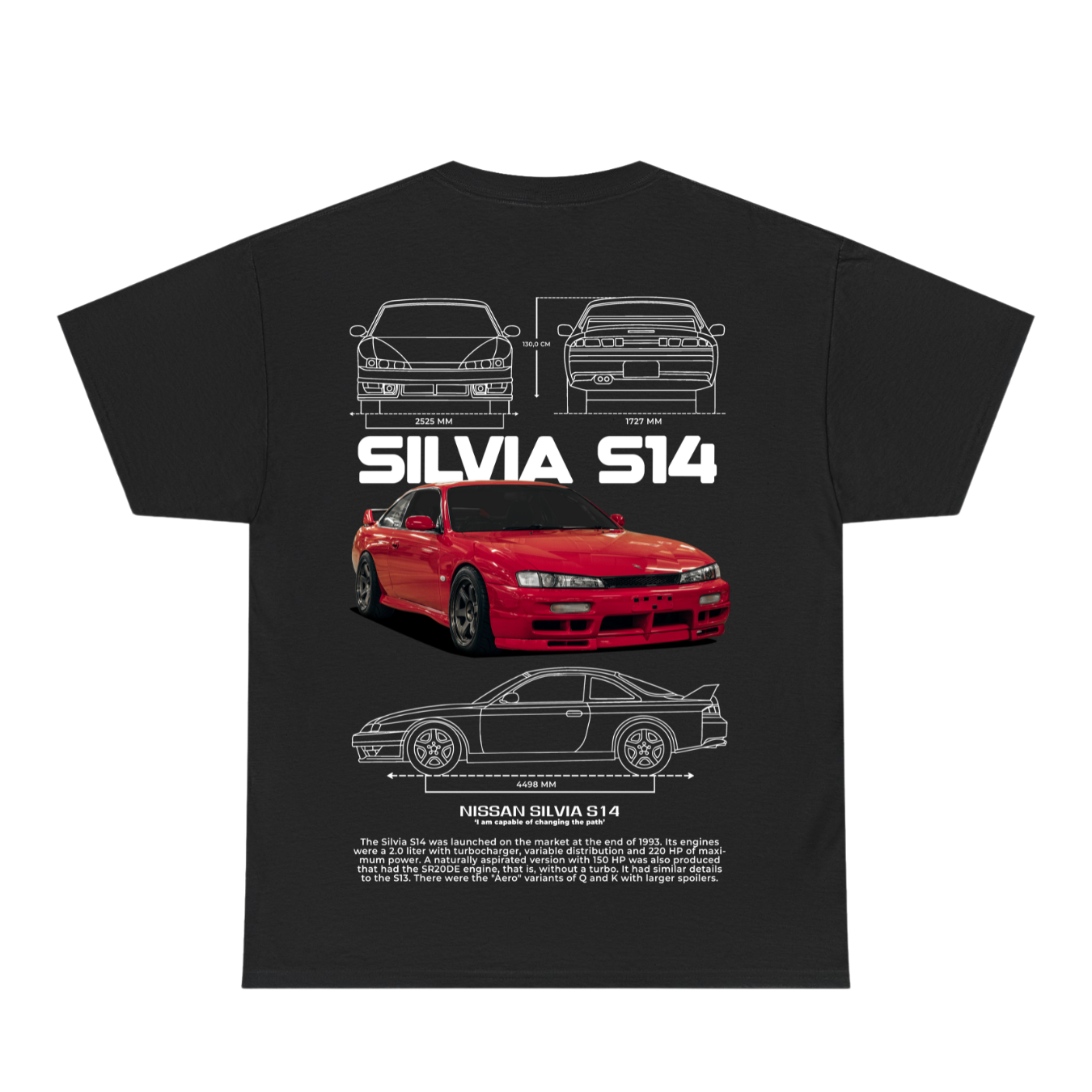 Silvia S14 blueprint- T-Shirt