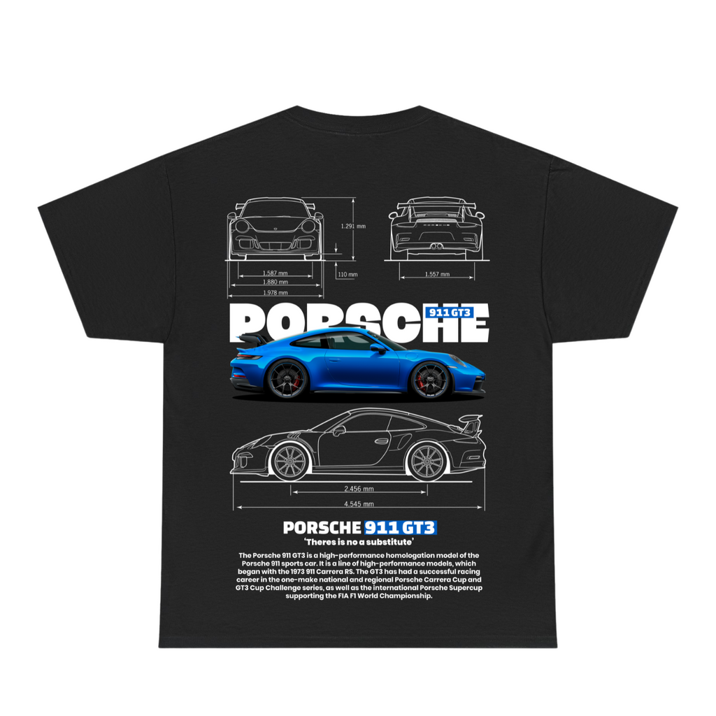 Porsche 911 gt3 blueprint -T-Shirt