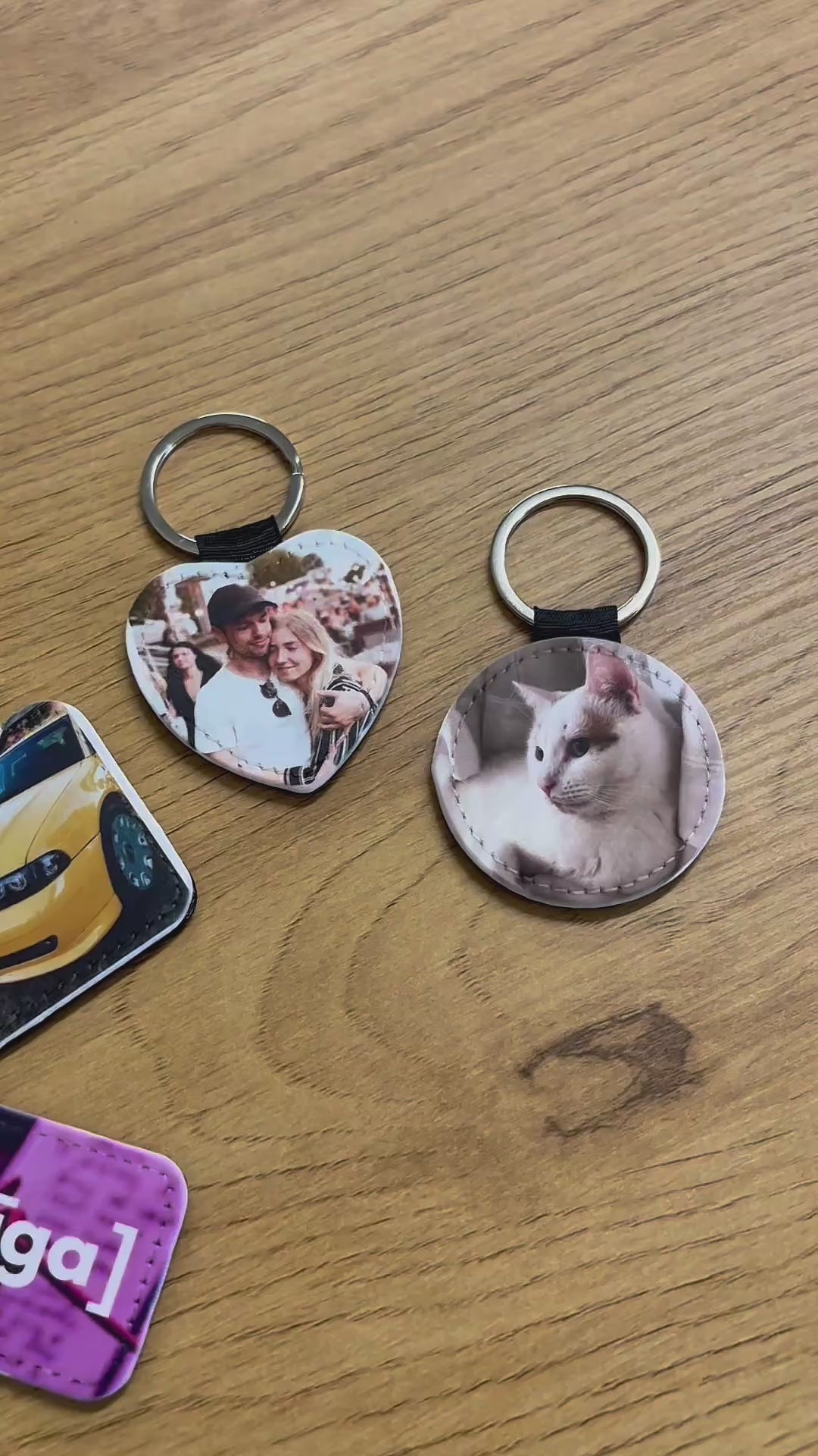 Custom leather keychain